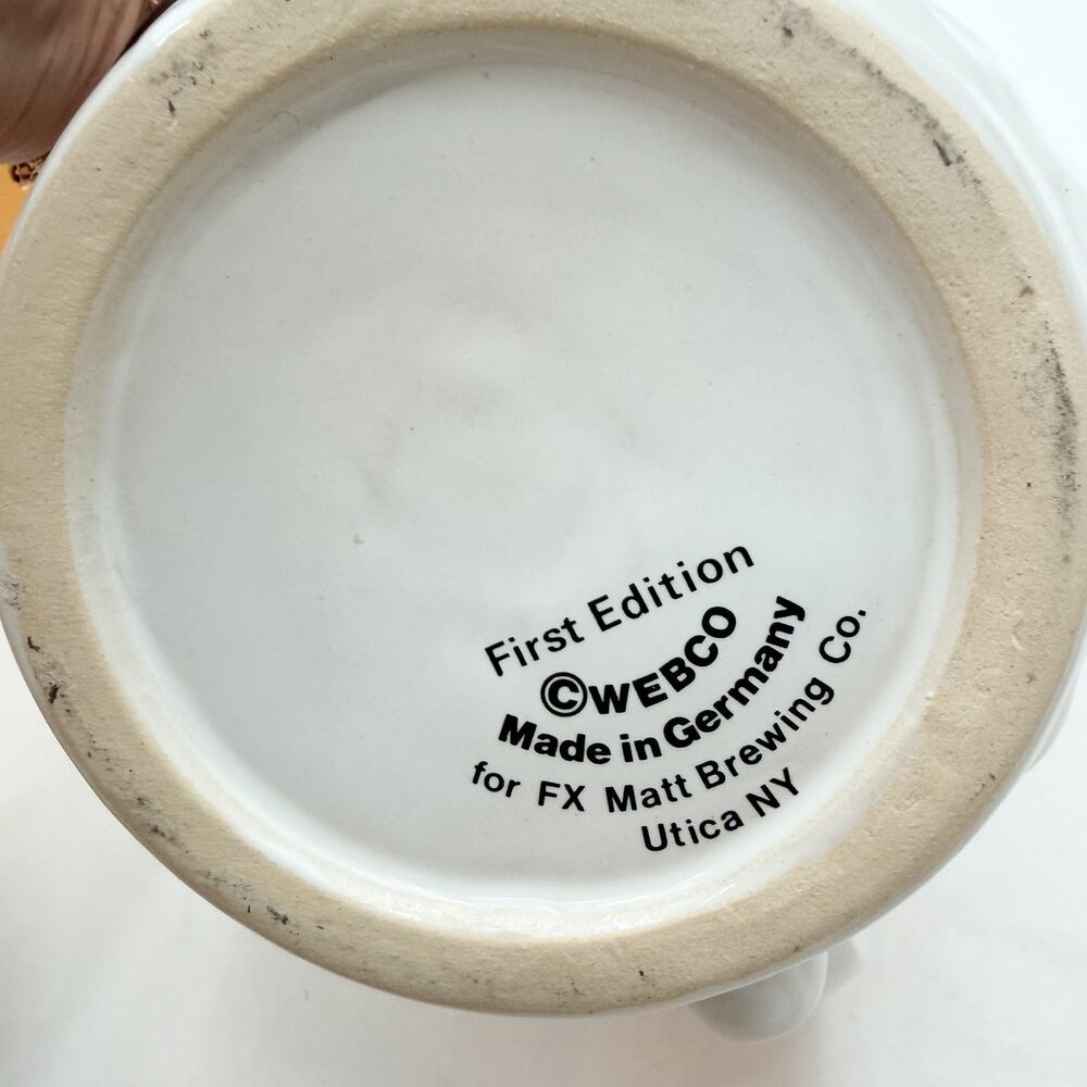 Vintage Schultz & Dooley Santa Beer Stein WEBCO 1st Edition FX Matt Brewing Co. - Picture 12 of 13